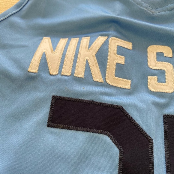 NWT University Sample Nike State Light Blue Dri-FIT Tank Short Set Basketball M - Picture 11 of 13